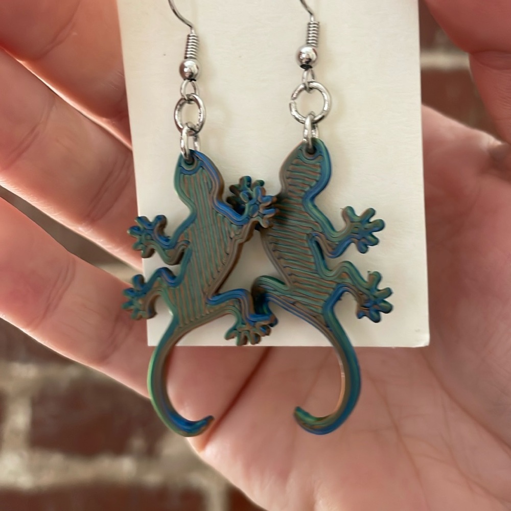 Lizard Dangly‎ Earrings